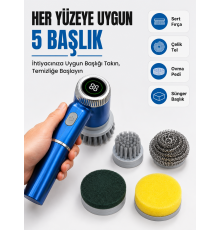 5'i 1 Arada Şarjlı Temizlik Fırçası ile Güçlü ve Pratik Temizlik