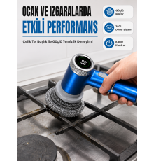 5 Farklı Değiştirilebilir Başlık ile Her Yüzey İçin Etkili Temizlik