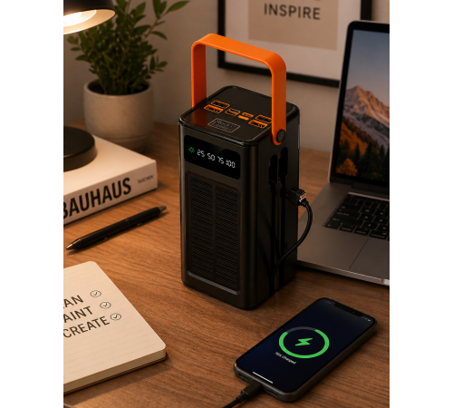 Güneş Enerjili Hızlı Şarj Powerbank Taşınabilir Yüksek Kapasiteli 80.000