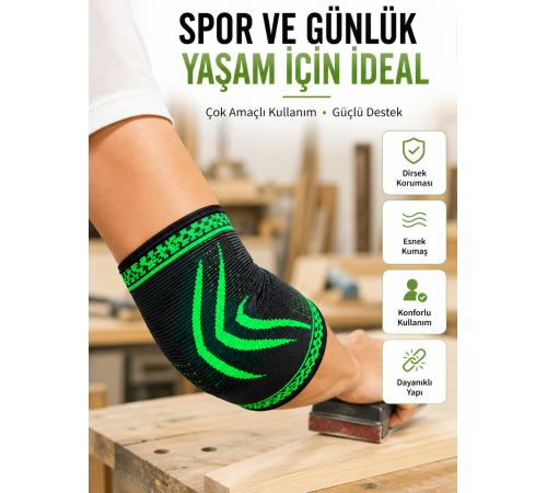 Dirsek Destekliği Kompresyonlu Elastik Spor Dirsek Koruyucu Günlük Kullanım İçin
