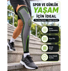 Uzun Kompresyon Diz Destekliği Spor ve Günlük Kullanım İçin Güçlü Destek