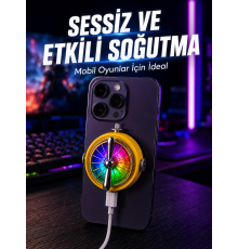 Manyetik Telefon Soğutucu RGB Fanlı Mobil Oyun Soğutucusu
