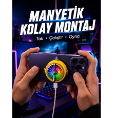 Şarj Edilebilir RGB Telefon Soğutucu Oyun Fanı