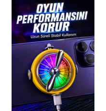 Telefon İçin RGB LED Manyetik Soğutma Fanı
