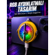 RGB Işıklı Manyetik Telefon Oyun Soğutucu Fan