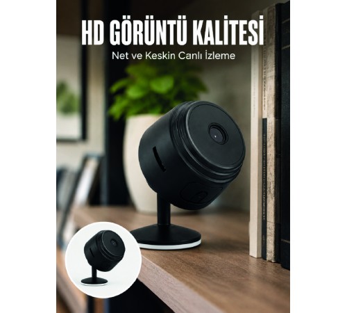 A9 Mini Wi-Fi Güvenlik Kamerası HD Gece Görüşlü Hareket Algılamalı Kablosuz IP Kamera