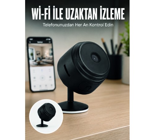 A9 Kablosuz Mini IP Kamera Wi-Fi Destekli Uzaktan İzleme Özellikli HD Güvenlik Kamerası