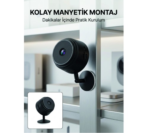 Mini Wi-Fi Güvenlik Kamerası A9 HD Görüntü Hareket Algılama ve Uzaktan Canlı İzleme