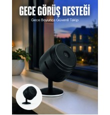 A9 Şarjlı Mini IP Kamera HD Kablosuz Güvenlik Kamerası Micro SD Kart Destekli
