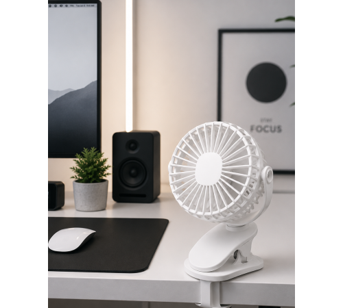 360 Derece Ayarlanabilir Sessiz Çalışan Mandallı Fan