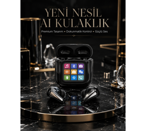 AI Bluetooth Kulaklık Akıllı Dokunmatik Kontrol Özellikli
