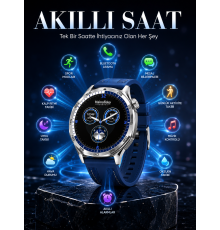 Uzun Süreli Pil Ömrüne Sahip AMOLED Akıllı Saat 3 Kordonlu Tasarım