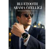 Bluetooth Arama Destekli Uzun Pil Ömürlü Akıllı Saat 3 Kordonlu