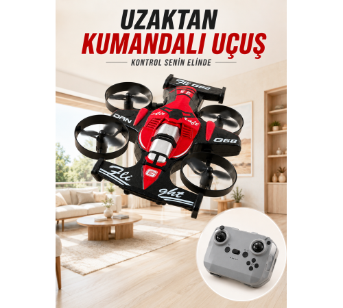 4 Pervaneli RC Drone Uzaktan Kumandalı 360 Derece Dönüşlü Akrobatik Uçan Oyuncak