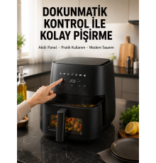 Dijital Dokunmatik Air Fryer Yağsız Sıcak Hava Fritözü