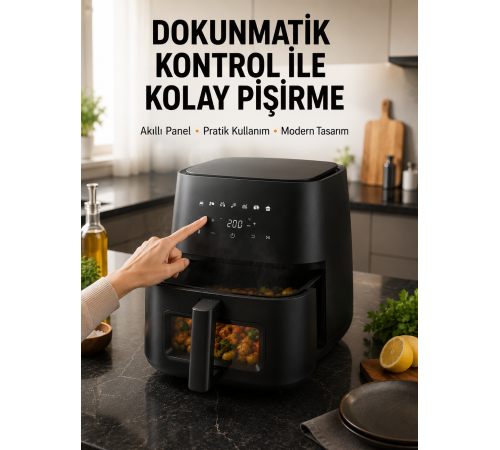 Dijital Dokunmatik Air Fryer Yağsız Sıcak Hava Fritözü