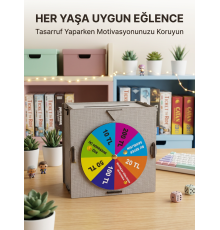 Eğlenceli Tasarruf Çarklı Felek Ahşap Para Biriktirme Kutusu