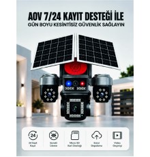 4G SIM Kartlı Uzaktan İzlemeli Akıllı Güvenlik Kamerası Çift Yönlü Ses
