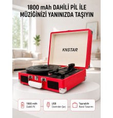 Retro Bavul Pikap Dahili Hoparlörlü AUX USB SD Kart ve Bluetooth Bağlantılı Taşınabilir Tasarım