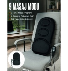 Motorlu Isıtmalı Masaj Minderi Masaj Modlu Ev, Ofis ve Araç Koltuk Pedi
