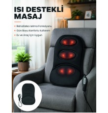 Isıtmalı Masaj Minderi Masaj Motoru, Kablolu Kumanda ve Çoklu Masaj Modu