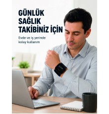 Şarjlı Bilekten Dijital Tansiyon Ölçer Geniş LCD Ekranlı