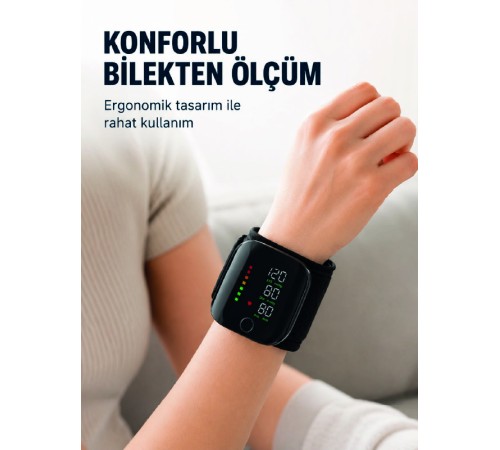 Şarj Edilebilir Bilekten Tansiyon Aleti Tek Tuşla Ölçüm