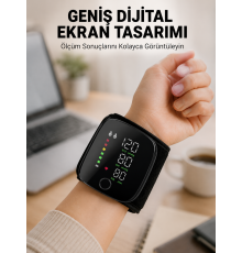 Evde Günlük Kullanıma Uygun Şarjlı Bilekten Tansiyon Ölçüm Cihazı