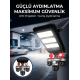 Güneş Enerjili Kablosuz Dış Mekan Güvenlik Kamerası Gece Görüşlü LED Projektörlü