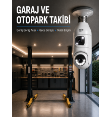 360° Ev İzleme Wi-Fi Çift Lens Akıllı Ampul Kamera