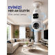 Wi-Fi Ampul Kamera Sistemi Gece Görüşlü Çift Lens
