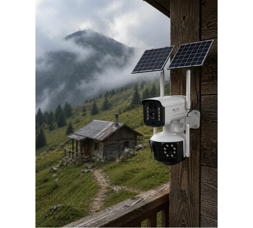 Güneş Enerjili Bahçe Kamerası 4G SIM Kartlı 9MP Akıllı Güvenlik Kamerası