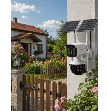 Güneş Enerjili Arsa Kamerası 4G SIM Kartlı Gece Görüşlü Solar Kamera