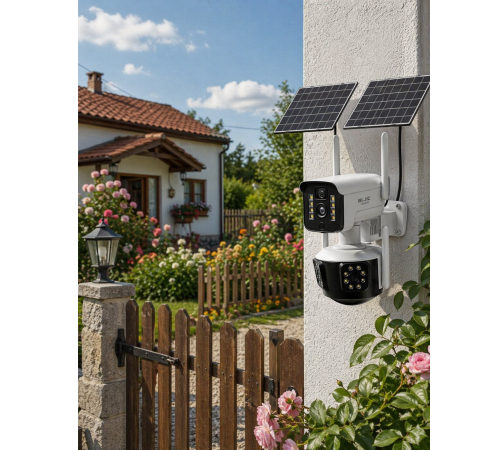 Güneş Enerjili Arsa Kamerası 4G SIM Kartlı Gece Görüşlü Solar Kamera