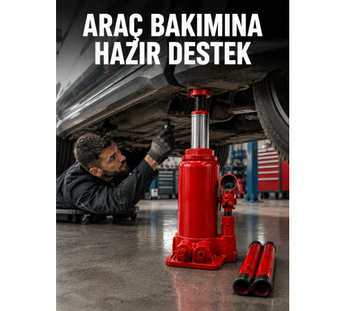2 Ton Hidrolik Kaldırma Gücü ile Güvenli Araç Desteği