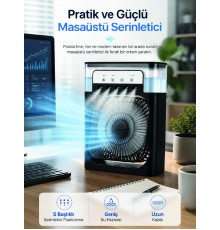 Serinletici Fan Type-C Bağlantı, Zamanlayıcı, 7 Renk Ambiyans Işığı