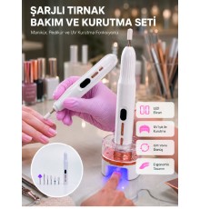 6 Değiştirilebilir Başlık ile Çok Amaçlı Tırnak Bakım Seti