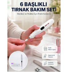 Kurutma Özellikli Manikür Pedikür Cihazı Şarj Edilebilir