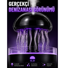 RGB Işıklı Denizanası Hava Nemlendirici Ultrasonik Buhar Makinesi 2H 4H 8H Zamanlayıcılı