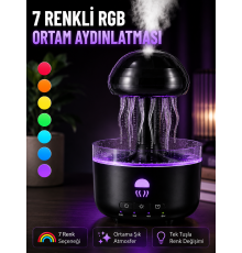 Dekoratif Denizanası Efektli Hava Nemlendirici RGB Gece Lambalı Ultrasonik Buhar Cihazı
