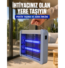 12W Elektrikli Sinek Öldürücü Çift UV Işıklı Asılabilir Böcek Öldürücü Lamba