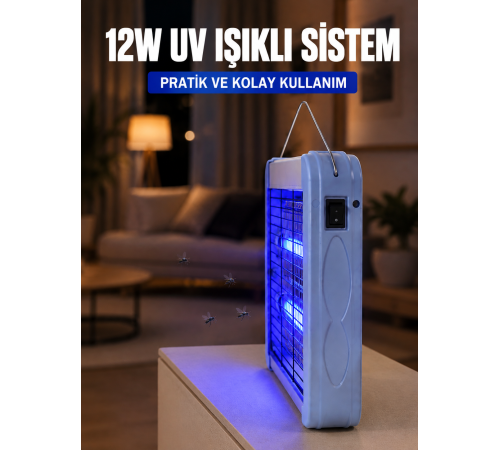 12W UV Böcek Öldürücü Lamba Elektrikli Sinek Sivrisinek Öldürücü Asılabilir