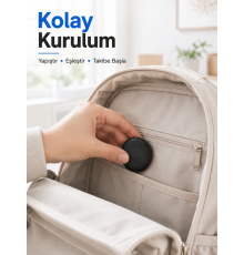 Mini Akıllı Takip Cihazı 2 Yıl Pil Ömrü Android iOS Uyumlu Çanta Araç Valiz Takip Aparatı
