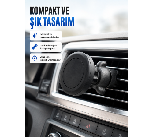 Mıknatıslı Araç İçi Telefon Tutucu Havalandırma Izgarası Telefon Standı