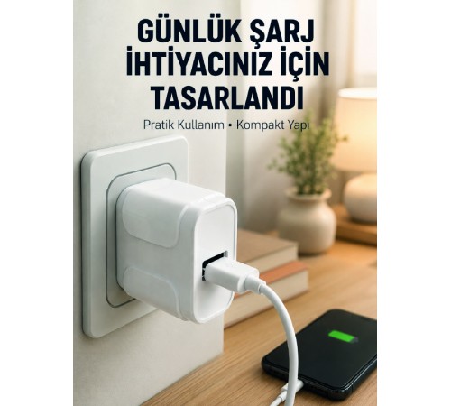 Akıllı Güvenlik Korumalı USB Şarj Başlığı 12W Güç Çıkışı
