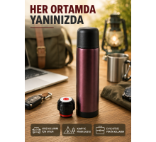 Vakumlu Termos 304 Paslanmaz Çelik Seyahat Termosu