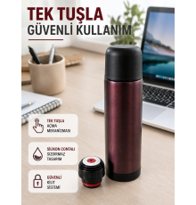 Çift Katmanlı Vakumlu Termos Ofis Araç Kamp İçin Paslanmaz Çelik Termos