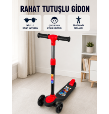 Kız ve Erkek Çocuk Scooterı 3 Tekerlekli Dengeli ve Kolay Kullanımlı Skuter