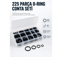 225 PCS O-Ring Conta Seti Profesyonel Tamir, Bakım ve Sızdırmazlık Çözümü
