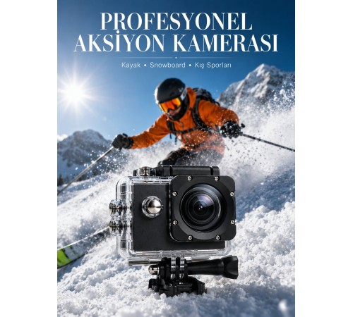 Ultra HD Video Çekimi İçin Profesyonel Aksiyon Kamerası